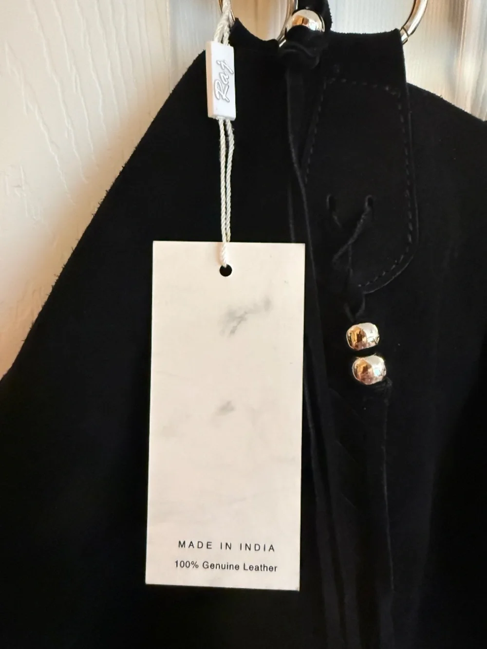 RAJ Black Suede Leather Handbag NWT